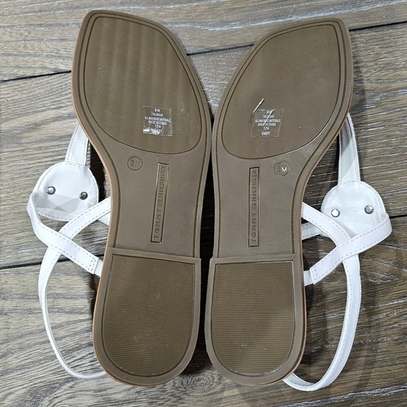 TOMMY HILFIGER Janae White Strappy Flat Sandals, Size 9 - Picture 5 of 8